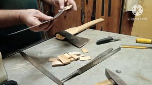 Насадка топора на топорище