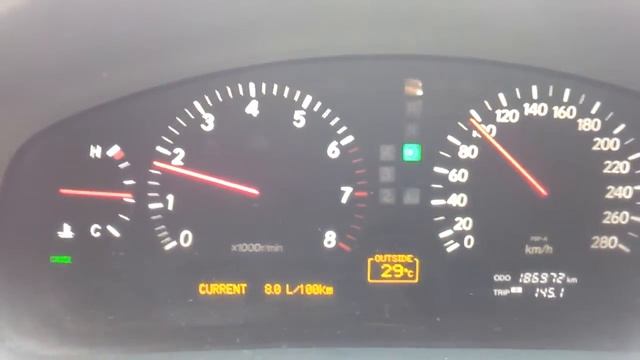 Lexus LS430 Расход топлива. Автобан (A30) смотреть онлайн