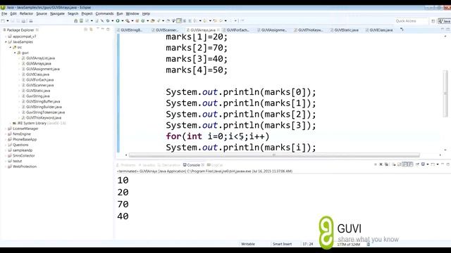 Java Player tutorial Session 4 Arrays in English смотреть онлайн