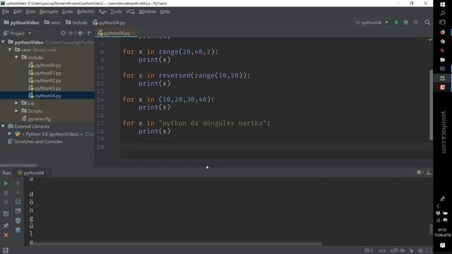 Python - 04 - Döngüler - For / while / range смотреть онлайн