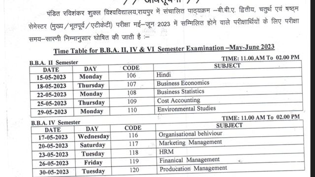 Prsu Semester Exam May - June Time Table 2023। Prsu Time Table । Prsu important news Today смотреть онлайн