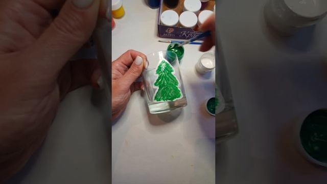 Рисуем по стеклу. Украшаем стаканы ?? смотреть онлайн