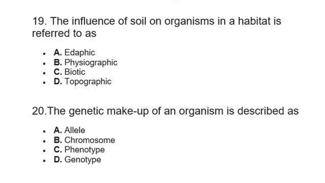 Jamb biology past question 2014 (Part 15 - 28 questions) смотреть онлайн