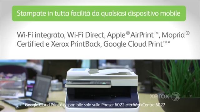 Stampante a colori Xerox Phaser 6020/6022 e Multifunzione Xerox WorkCentre 6025/6027 смотреть онлайн