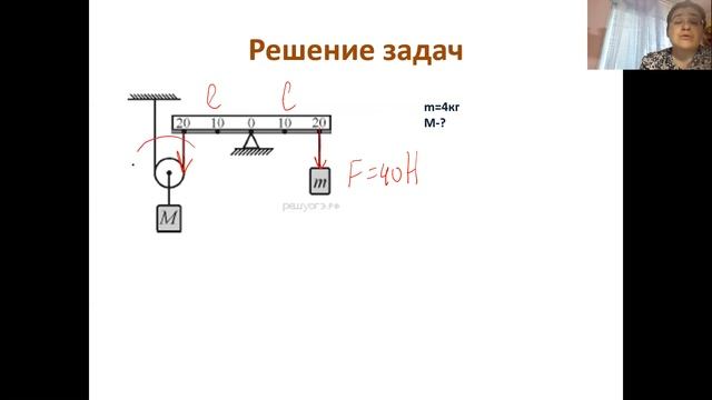 условие равновесия рычага  Разбор задач ЕГэ