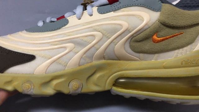 Nike Air Max 270 React ENG Travis Scott Cactus Trails CT2864 200 Review смотреть онлайн