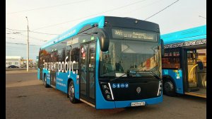 Маршрут М8 Аэропорт-БГТУ-Аэропорт, на первом электробусе в Белгороде! Камаз 6282.