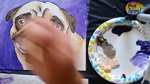 How to Paint a Pug for Beginner Painters: Great for the Kid in Everyone, Express your PUG Love!🎨 смотреть онлайн