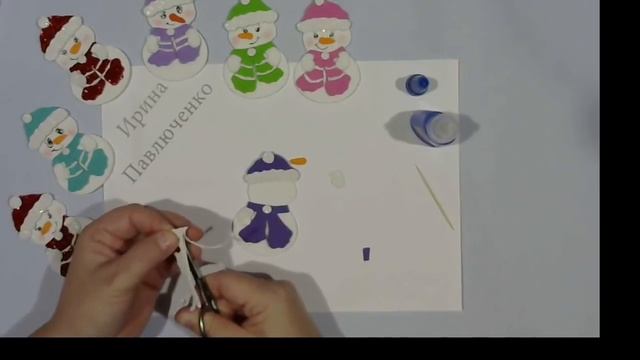 МК от Ирины Павлюченко Снеговик-магнит на холодильник, подвеска, ёлочное украшение. смотреть онлайн