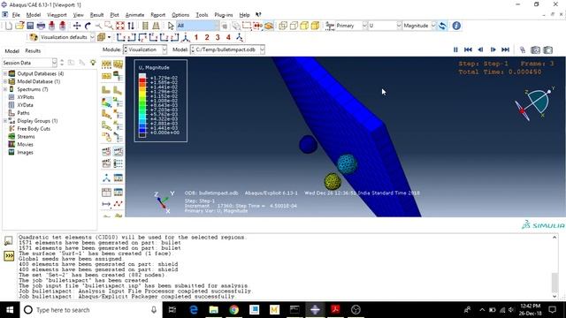 Simulation of Bullets hitting on plate in abaqus Tutorial смотреть онлайн