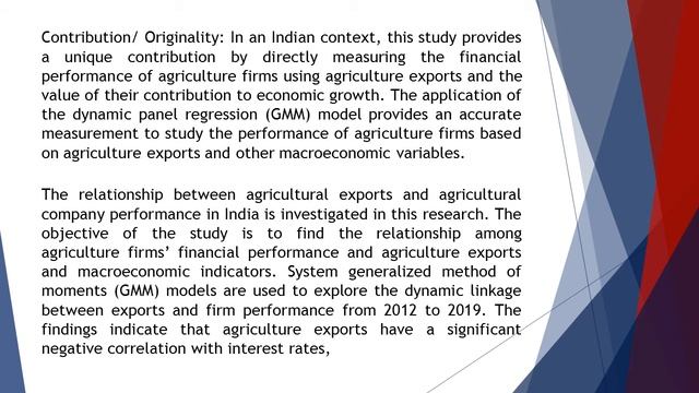 Agricultural Exports and Performance of Agricultural Firms AEFR 2022 122 121 131 смотреть онлайн