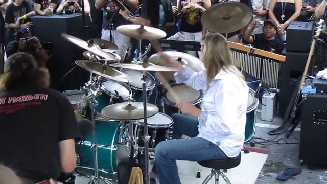 Nicko McBrain Peforming Wasted Years Live @ Rock N Roll Ribs - 4/15/2011