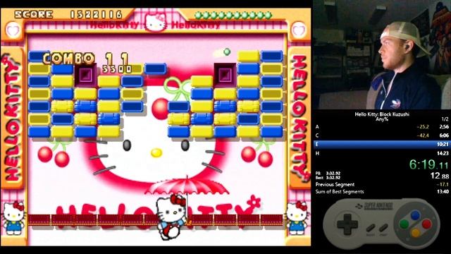 Hello Kitty Vol. 03 - Block Kuzushi - Simple 1500 Series (PS1) Any% 12:26 смотреть онлайн