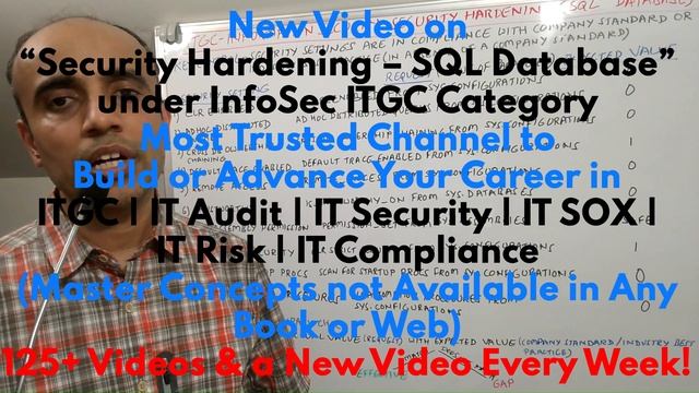 IT with Varun Vohra - ITGC & Risk - Information Security - Security Hardening - SQL Database (Promo смотреть онлайн