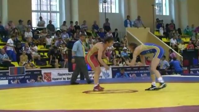 ЧР по женской борьбе 2013 51 кг. Вильмова - Краснова (финал) смотреть онлайн