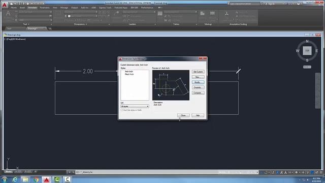 AutoCAD I 16-13 Setting a Dimension Style Current смотреть онлайн
