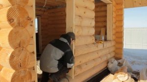 Установка дверей в срубе. часть 2