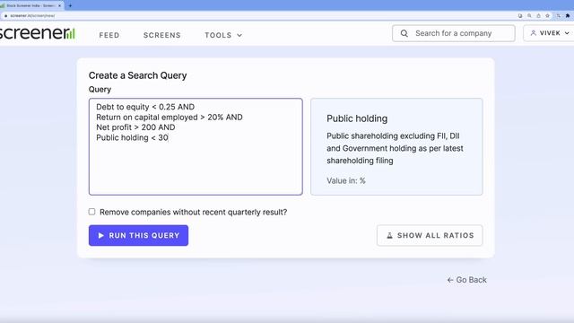 Screener for Stock Market | Screener.in Tutorial in Hindi смотреть онлайн