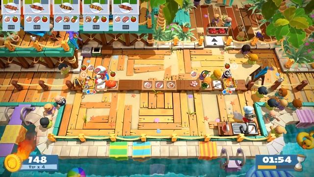 [Overcooked 2] Surf n Turf 3-1 High Score: 1508 смотреть онлайн