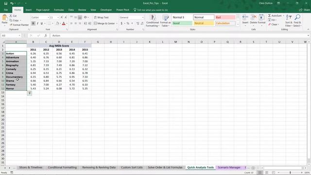 EXCEL PRO TIP: Quick Analysis Tools смотреть онлайн