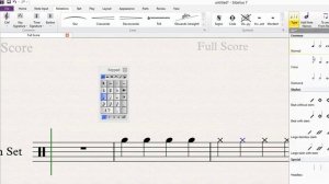 Как написать открытый хэт в Sibelius?