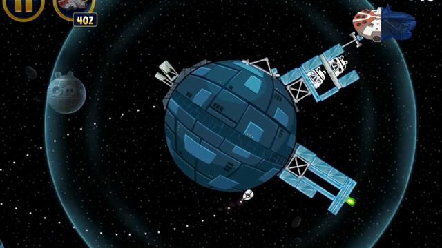 Angry Birds Star Wars - Level 2-1 - 100% Mighty Falcon Walkthrough - Death Star