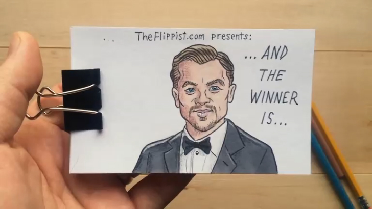 Анимация на вручение оскара Леонардо Ди Каприо смотреть онлайн