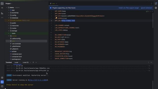 Laravel app setup смотреть онлайн