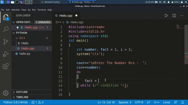 Factorial of a Number in C++ using Do While Loop | C++ Programming | Advanced Coding | Learn C++ No смотреть онлайн