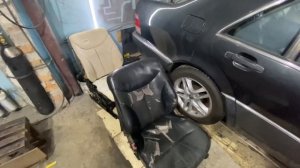 Перешив сиденье Мерседес W140, в Новый год