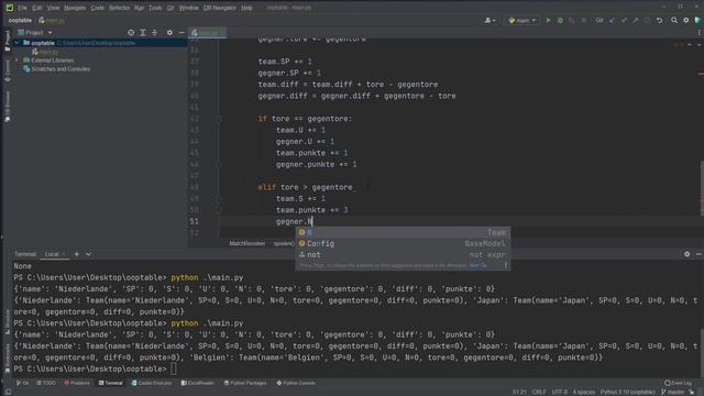 Objektorientierung mit Python (OOP) - Projekt: Fußballspiel & Tabelle simulieren смотреть онлайн