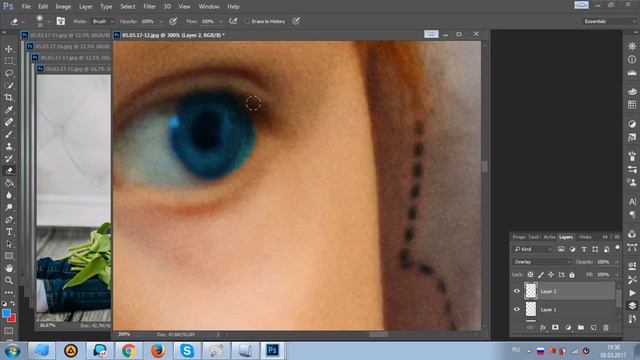 Как поменять цвет глаз в фотошопе