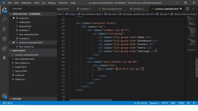 Bootstrap 5 Tutorial For Beginners #7 - Live Project Design Example #2 смотреть онлайн