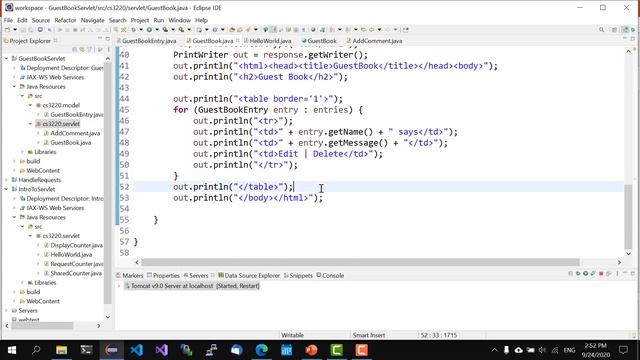GuestBook (Servlet) смотреть онлайн