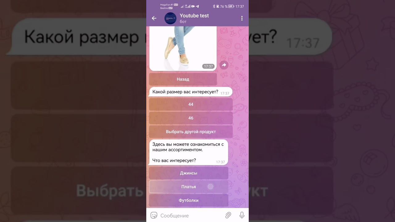 Чат-бот с каталогом одежды за 10 минут смотреть онлайн