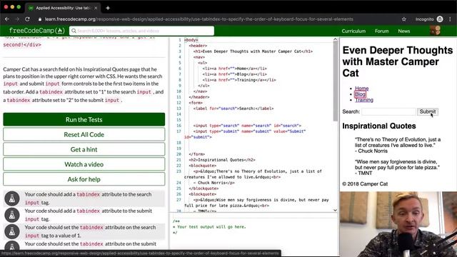 Use tabindex to Specify the Order of Keyboard Focus for Several Elements смотреть онлайн