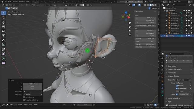 Риггинг персонажа в Blender с помощью аддона Rigify.Размещаем лицевые кости. смотреть онлайн