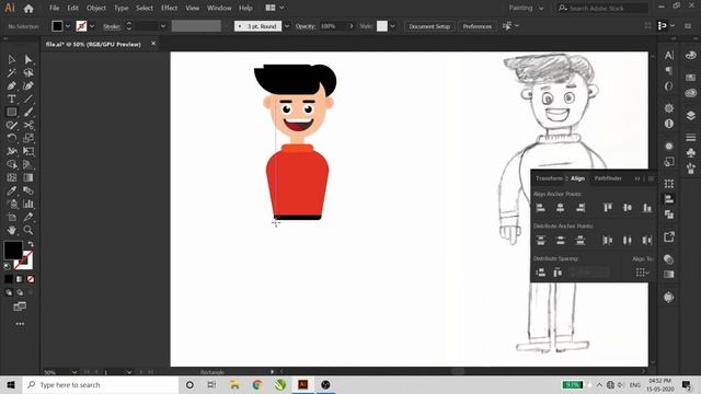 Flat Character Design in Adobe illustrator 2020| illustrator Tutorial | illustration | смотреть онлайн