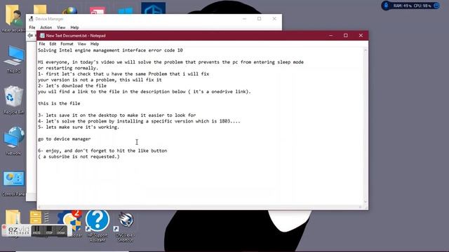 Intel Management engine Interface (error code 10)-solved смотреть онлайн