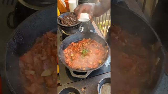 Liver Wet Fry, Creamed Spinach & Ugali          #fyp #tiktokfood #food #yummy #delicious