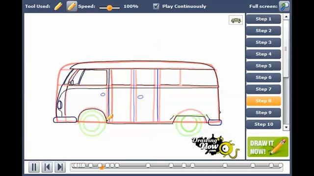 How to draw a Van смотреть онлайн