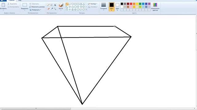 Рисую на компьютере в Paint алмаз.Часть 2. смотреть онлайн