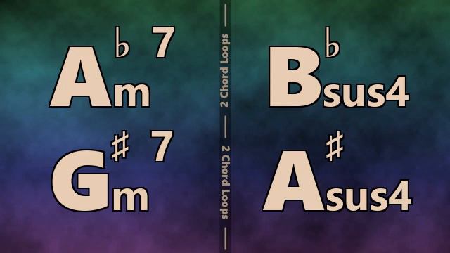 Abm7 (G#m7) to Bbsus4 (A#sus4) Backing Track смотреть онлайн