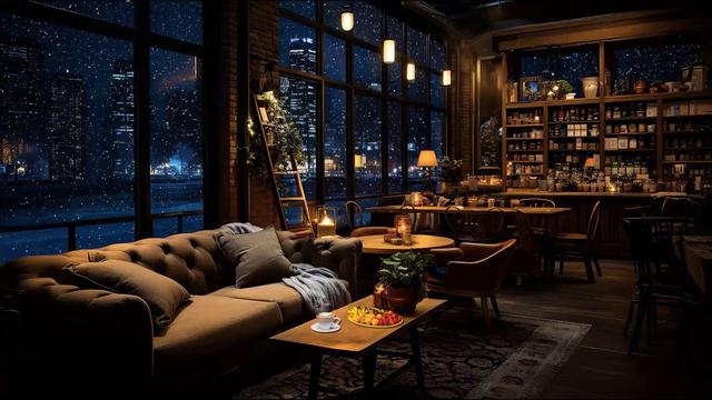 Cozy Coffee Shop Ambience With Soft Jazz Piano Music For Studying & Working