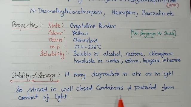 Nitrazepam | Sedatives & Hypnotics | Pharmaceutical Chemistry | D. Pharm 1st And 2nd Year
