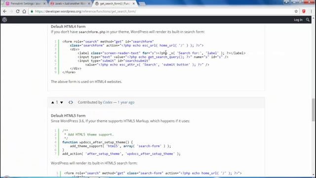 Wordpress Theme Development Tutorial Part 8 | Get Search Form | Wamp Permalink Problem