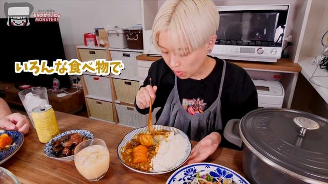 6kg超。大食い女のすっぴん夜ご飯、冬の陣。さあ、おうちカレーしよう。入れるだけ！無水カレー【VLOG】【ロシアン佐藤】 смотреть онлайн