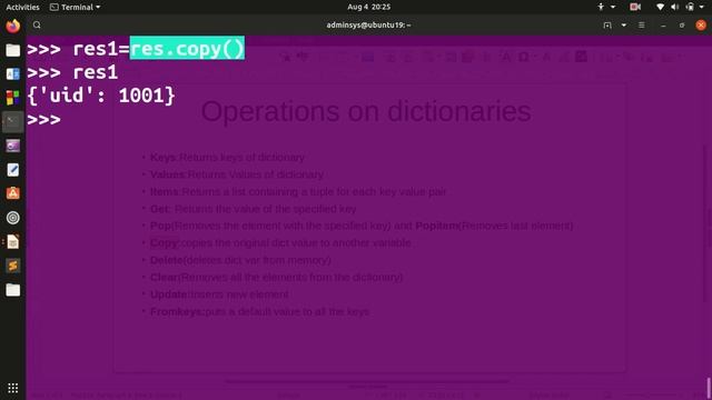 Python Tutorial 7.1 | Dictionary Operations| смотреть онлайн