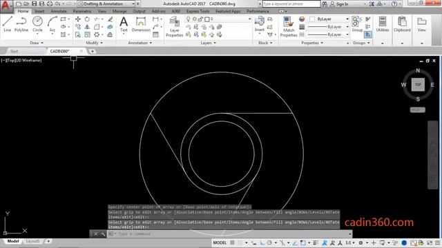 How To Draw Google Chrome Logo in AutoCAD смотреть онлайн
