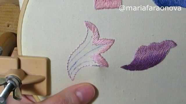 Вышивка гладью для начинающих/3 урок/Сложные формы смотреть онлайн